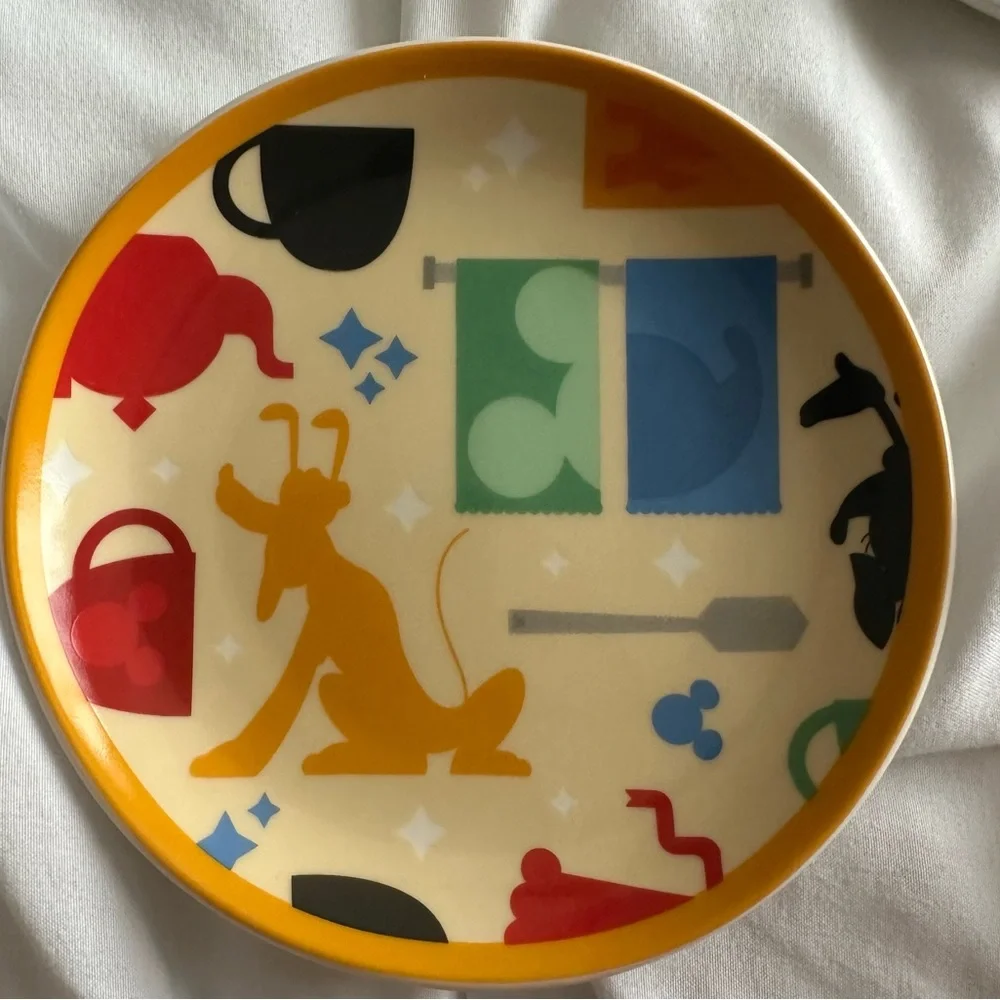 Vintage Disney Colorful Mickey Mouse Plate Collection